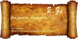 Rajmond Zsanett névjegykártya